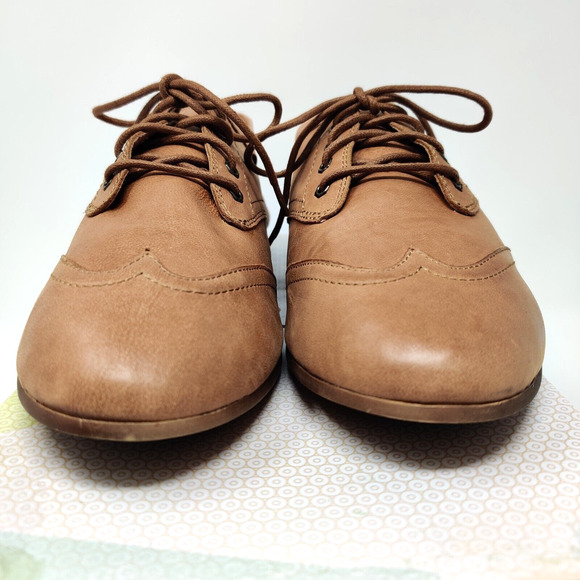 Juil 8634 Kama Womens Wingtip Oxford Shoes US 11 Camel Brown Soft Comfort NIB - Picture 11 of 16
